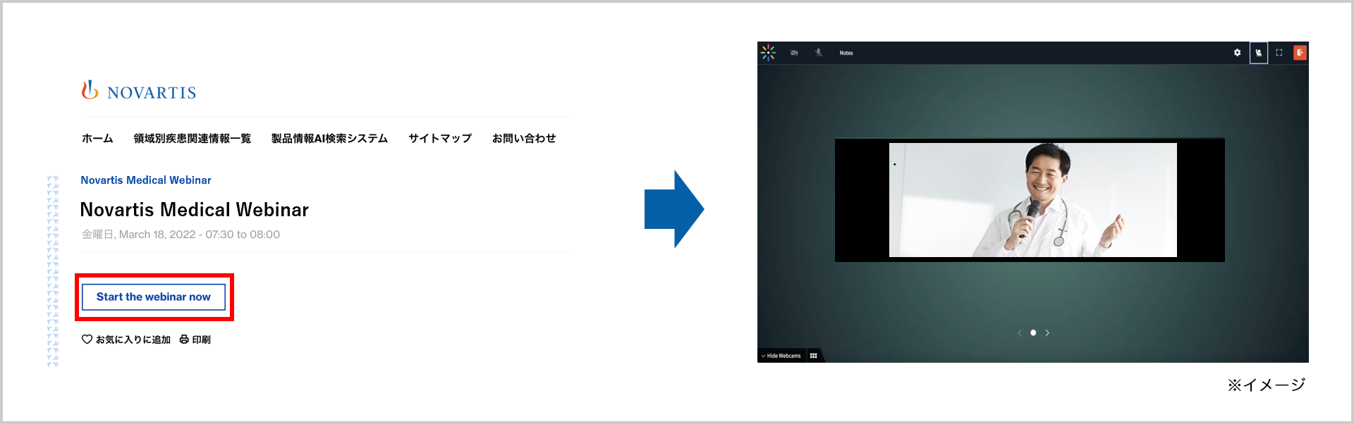 Novartis Medical Webinar 本番視聴